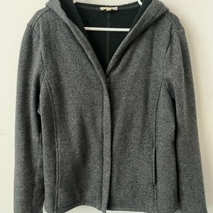 Eileen Fisher Merino wool zip hoodie size Large